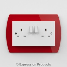 Single / Double Light Switch / Plug Socket Back Plate Surround Panel