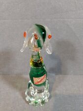 Murano Glass Chihuahua dog Vintage green glass made in Italy