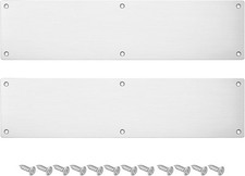 2X Silver Door Kick Plates