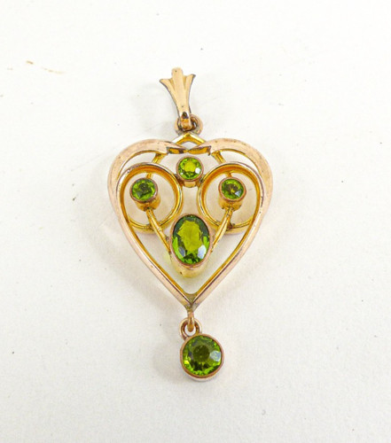 9ct gold plated lavalier - plated,