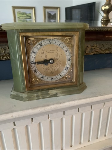 Onyx marble mantel clock - mantel,