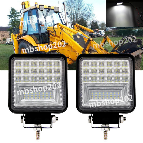 Pair work light lamp square - pair,