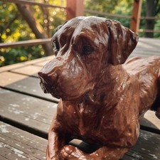 Brown Shiny Labrador Statue