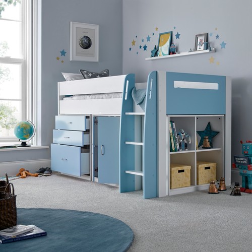 Lacy blue storage mid sleeper - lacy,