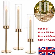 3 Pack Clear Glass Candle