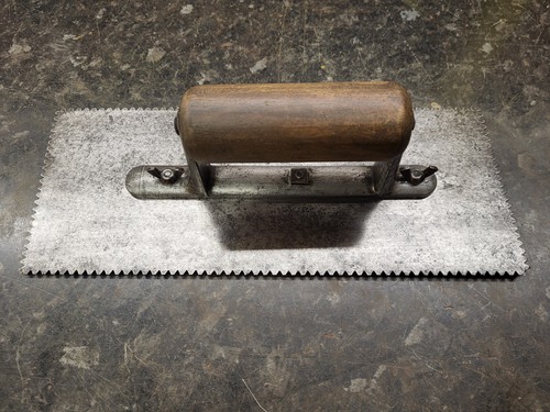 Vintage serrated mastic trowel - vintage,