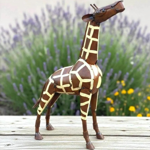 Handmade metal african - metal, giraffe