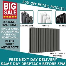 Vertical Designer Radiator Oval Column Tall Upright Central Heating Radiators UK