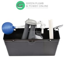 Wirquin MacDee Hideaway Black Cistern Bottom Inlet Includes 210mm Extended Lever