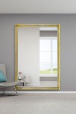Large Mirror Gold Full Length Long Antique Wood Wall 6ft7 x 4ft7 200 x 140cm