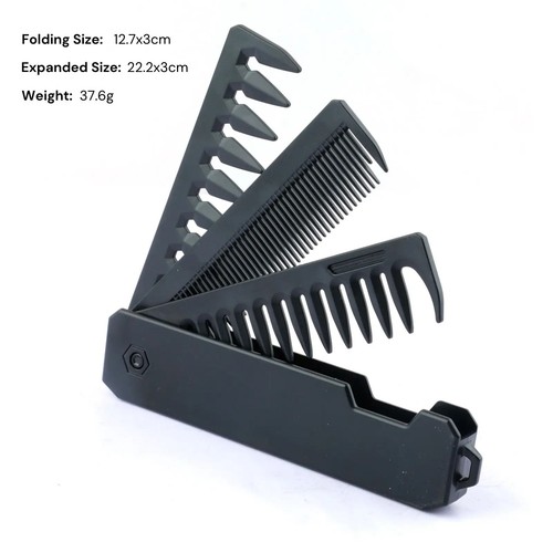 Pocket folding comb - pocket, 3-in-1