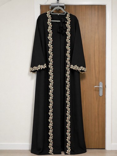 Black noor abaya - black, abaya.