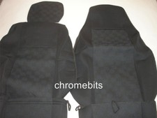 2/PAIR PREMIUM BLACK FABRIC TAILORED SEAT COVERS FOR SCANIA G P R SERIES LHD NEW