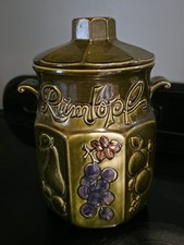 Vintage Scheurich-Keramik Rumtopf Jar 827-31 W.Germany Green Fruit Design