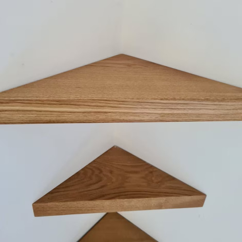 Solid oak floating corner - solid,