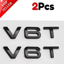 2 x Black V6T Glossy Car