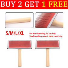 S/M/L/XL Hand Carders Handle Shedding Wool Carding Combs Felting Preparation