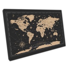 Elegant Vintage World Map