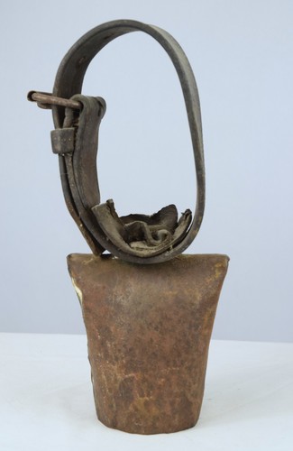 Vintage rustic metal goat bell - rustic,