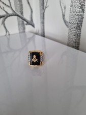 Masonic Mason Gold Plated Ring