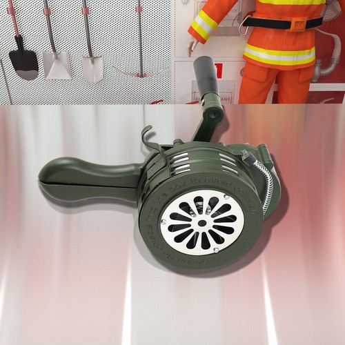 Hand crank siren horn 110db - crank,