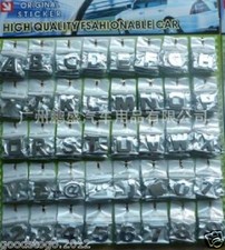 NEW Chrome 3D Self-adhesive Letter number car badge emblelm sticker Home & Auto