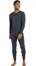 Lapasa Men’s 100% Merino Wool Base Layer Set M126 Size M Dark Grey