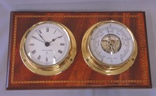 Comitti Wall/Bulkhead Clock & Aneroid Barometer Set