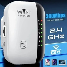 WiFi Signal Extender Range Repeater Booster Internet Amplifier 300Mbps - UK Plug