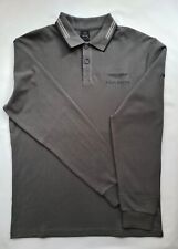 Hackett Aston Martin Racing Polo Shirt Long Sleeves Grey Size XL