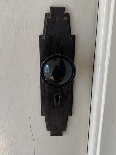 Antique wooden door knobs - door,