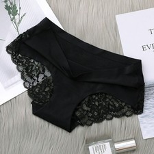 3 Pack Women Ladies Silky Satin Briefs Panties Knickers Lingerie Underwear M-2XL