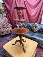 Antique Mahogany 3-Tier Dumb