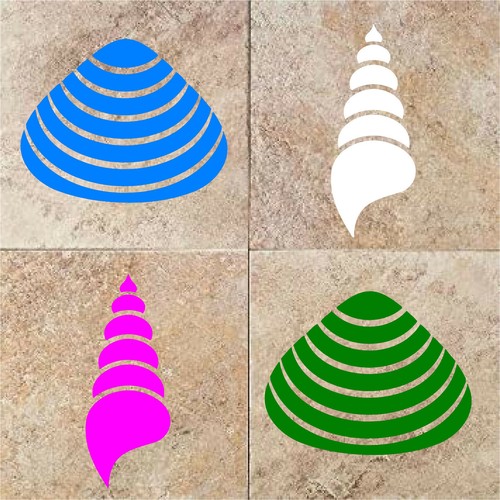 Sea shell tile transfers - sea,