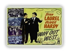 Laurel And Hardy Way Out West Movie Film Poster METAL SIGN PLAQUE Vintage Retro 
