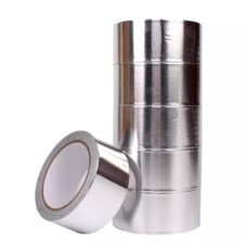 ALUMINIUM FOIL TAPE THERMAL INSULATION SILVER ROLL 50M MULTI-LISTING