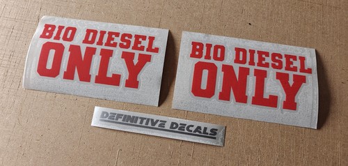Bio diesel only stickers - stickers, x2