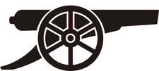IRON ON / HEAT PRESS / Breast Logo / GUNNERS / ARSENAL / CANNON / Football Badge