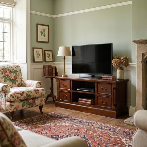 Mahogany unit with - tv,
