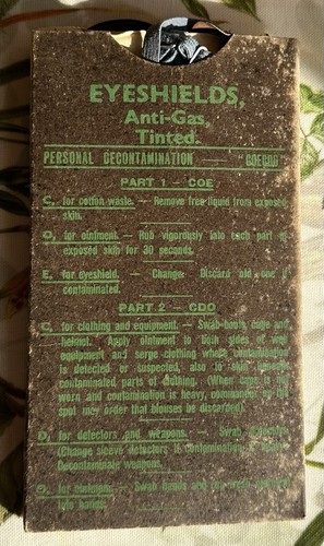 Original ww2 anti gas eye - gas,