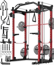 Power Cage Power Rack Home Gym with Cable Crossover System Fitness Squat Rack