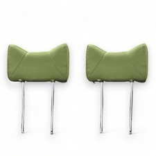 Headrests Rabbit Ear Front Green Faux Leather for Mercedes W107 W114 W115 W116