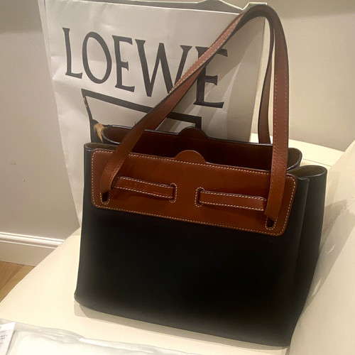 Loewe black leather tote - loewe,