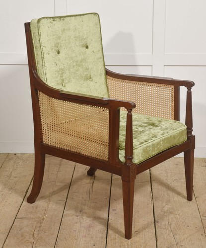 Mahogany bergère armchair - armchair, |