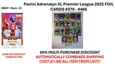 PANINI ADRENALYN XL PREMIER LEAGUE 2025 2024-2025 24/25 FOIL CARDS #370 - #468