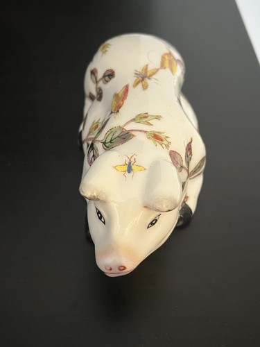 Japanese kuturi porcelain pig - porcelain,