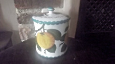 Rare Antique Robert Heron Era Wemyss Biscuit Barrel  c1900