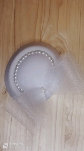 White bridal cocktail - , hat