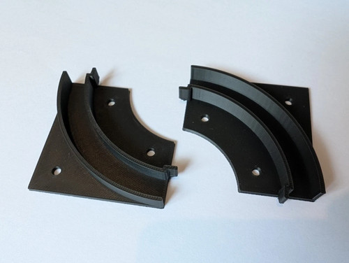 Tambour door track corners 2 - tambour, x