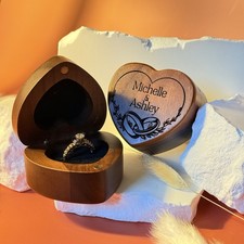 Custom Engraved Heart Wooden